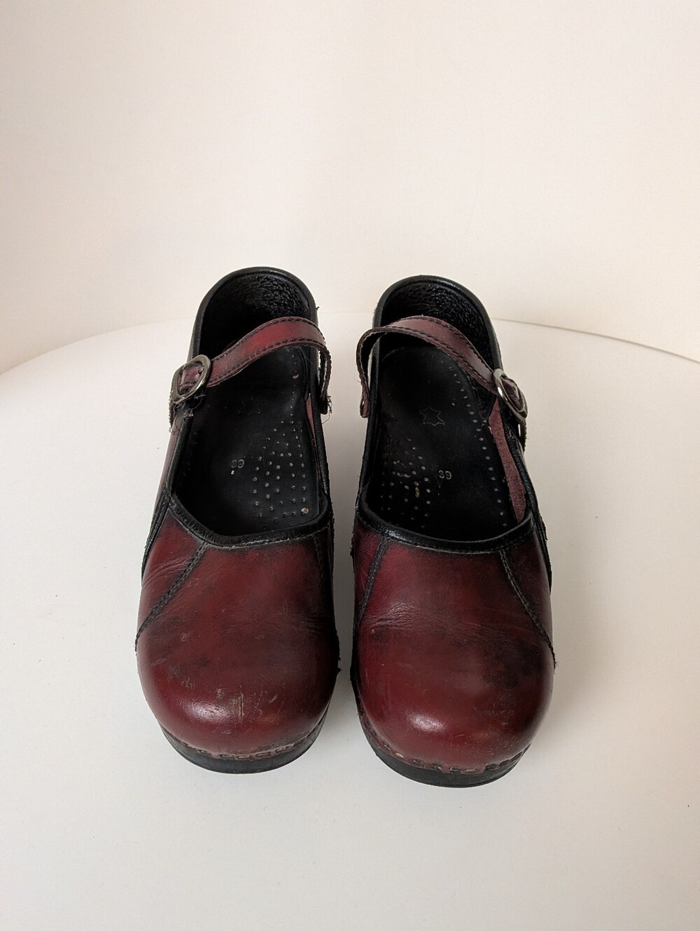 Dansko Marcelle Mary Jane Leather Clog - Burgundy